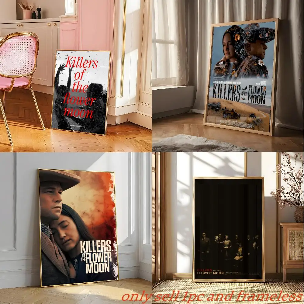 Crime movie K-Killers of the Flower Moon Poster Modern and Elegant Wall Stickers for Home Decor Living Room Dormitory Wall Art