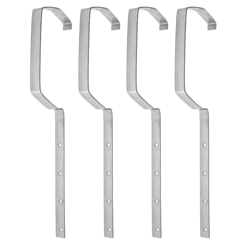 6 pcs Gutter Bracket Fixed Rain Support Metal Brackets Roof Racks Accessories Guttering Holder Brackets Roof Metal Heavy