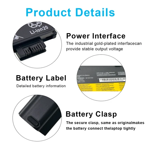 Imagen 2 del producto Nueva batería del ordenador portátil 01AV422 01AV423 1AV426 01AV427 01AV428 para Lenovo ThinkPad T470 T480 T570 T580 P51S P52S 01AV424 61 61+ 61++
