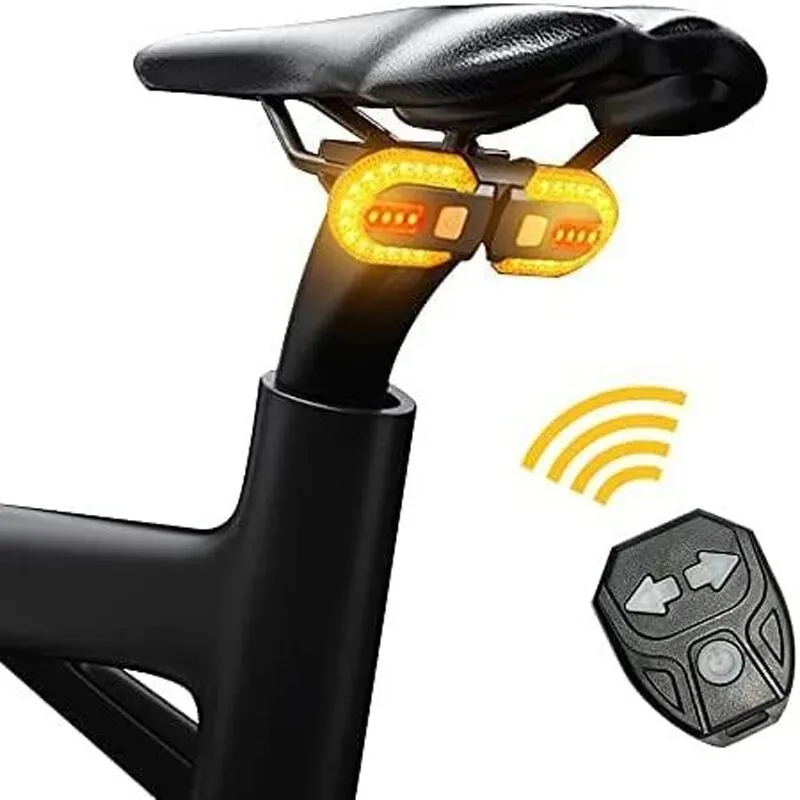 AliExpress NONE Bicycle Tail Light Bicycle Turn Signal Light Wireless Remote Control Tail Light Led Warning Tail Light USB Charging Tail Light Bicycle Accessories