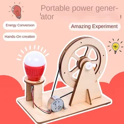 Hand Generator Electric Power Science Experiment Diy Handmade Material Package Physics Toys