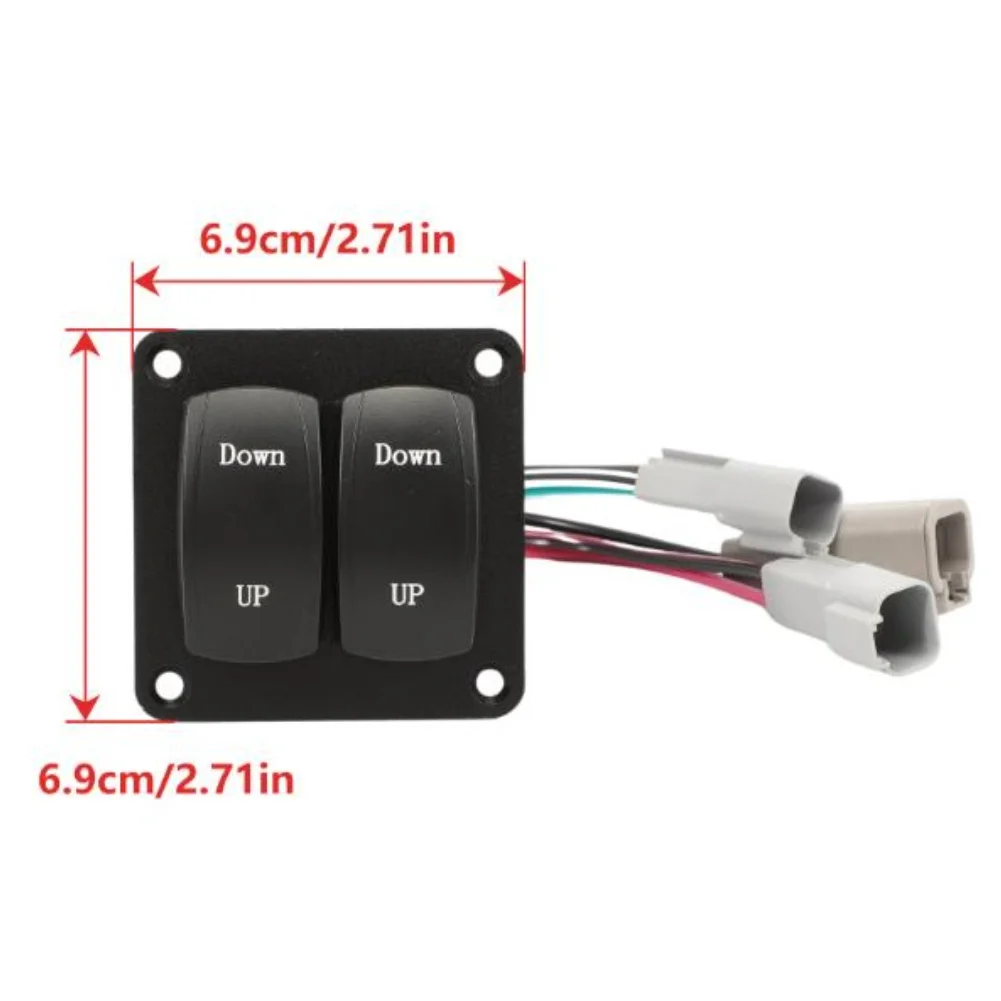 Double Rocker Switch Kit for Marine Trim Tab Compatible with For Lenco 10222211D Easy Installation and Direct Replacement