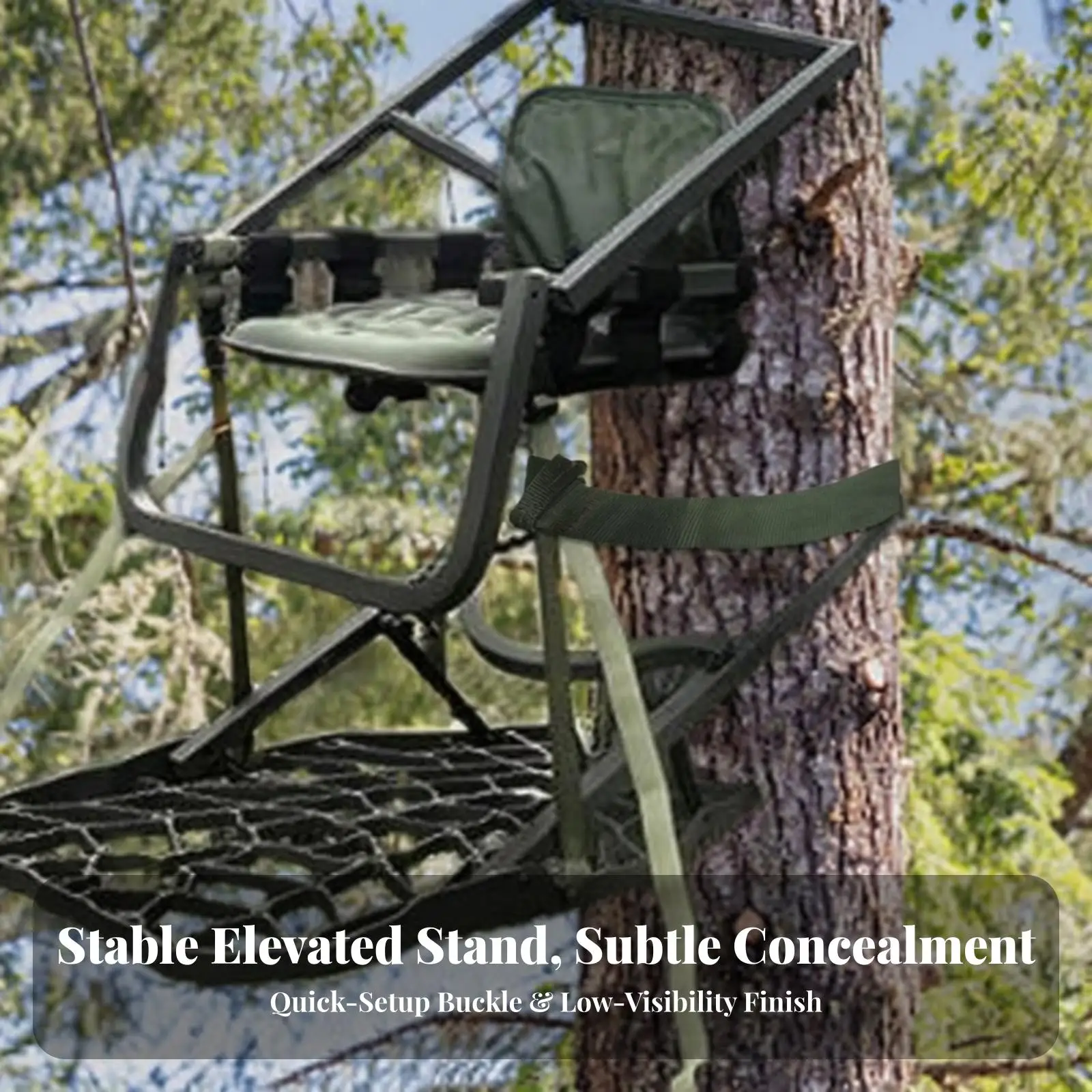 Secure Tree-Stand Strap with Buckle | Rugged Outdoor Construction, Quick Setup Design, Tree Stand Strap, for Hunting