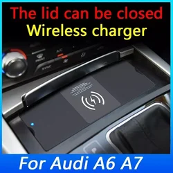 Car wireless charger for Audi A6 C7 A7 S6 RS6 S7 RS7 2011-2018 phone fast charging pad mobile holder charge accessories interior