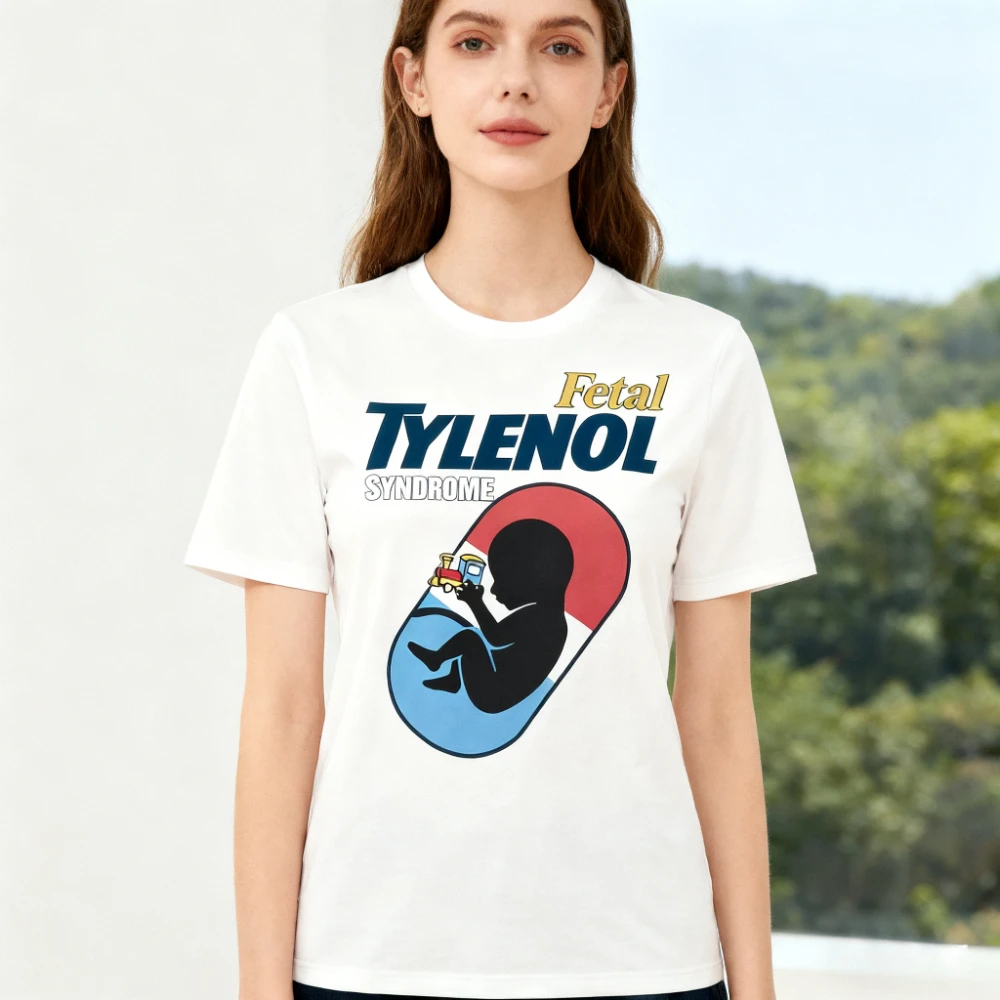 

Tylenol Fetal Medicine Syndrome T-Shirt Autism Shirt Attention To Autism Tshirt Men Women Daily Life Crewneck Cotton Tee Tops