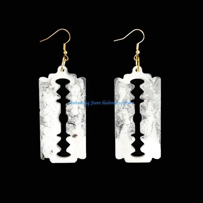 

573B Blade Irregular Keychain Ornament Silicone Mold Resin Casting Pendant Mold