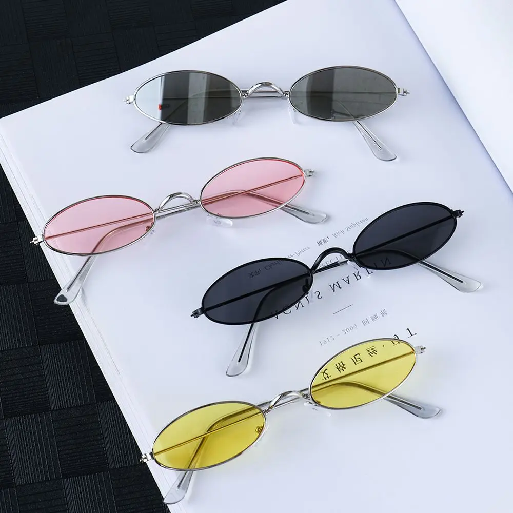 2023 New Small Oval Sunglasses for Men Women Vintage Classic Metal Frame Eyewear Fashion Design Sun Glasses Shades
