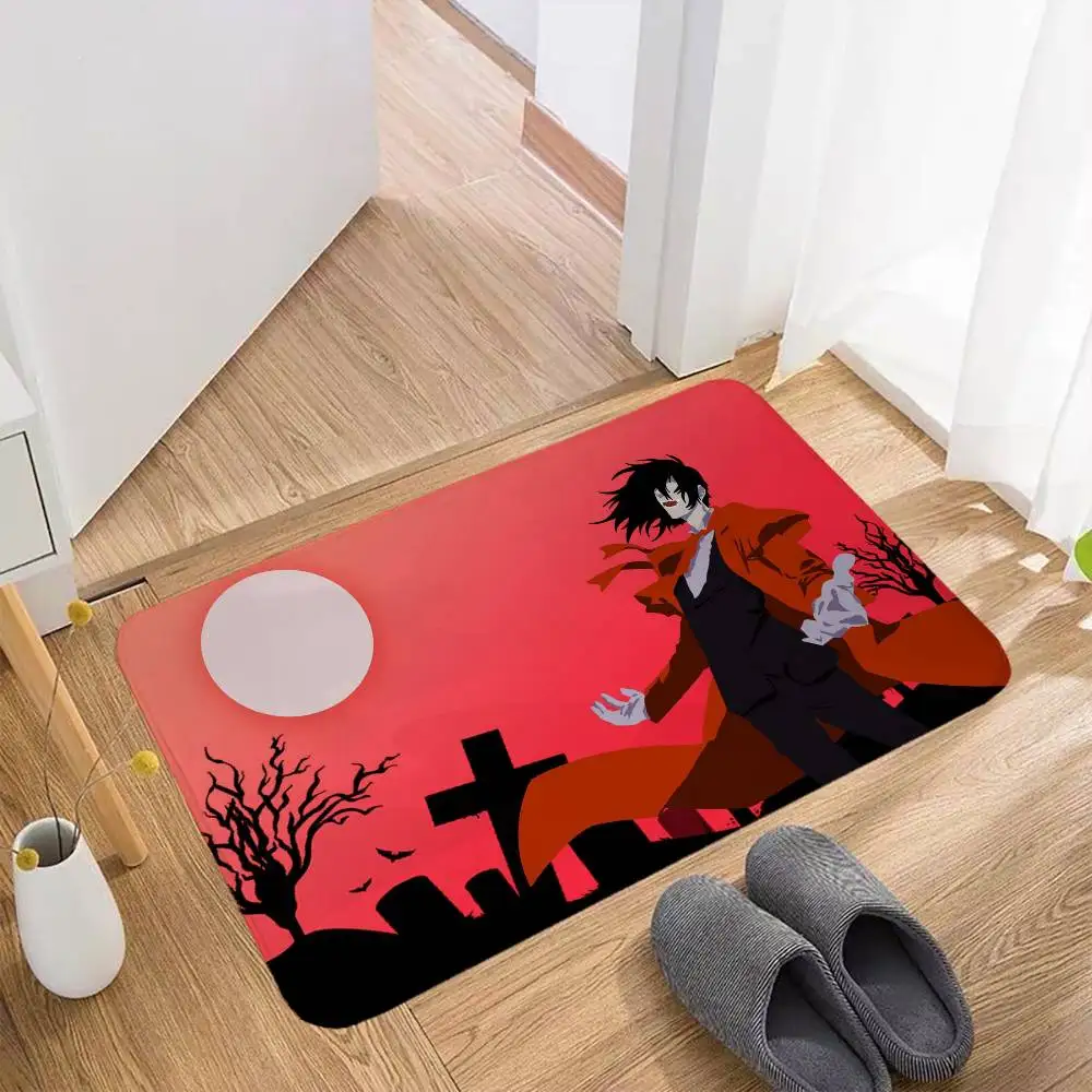 Hellsing Alucard الكلمة حصيرة مدخل ممسحة حمام الحصير سجادة ضد الإنزلاق السجاد مدخل المنزل مخصص المطبخ القدم حصيرة لطيف