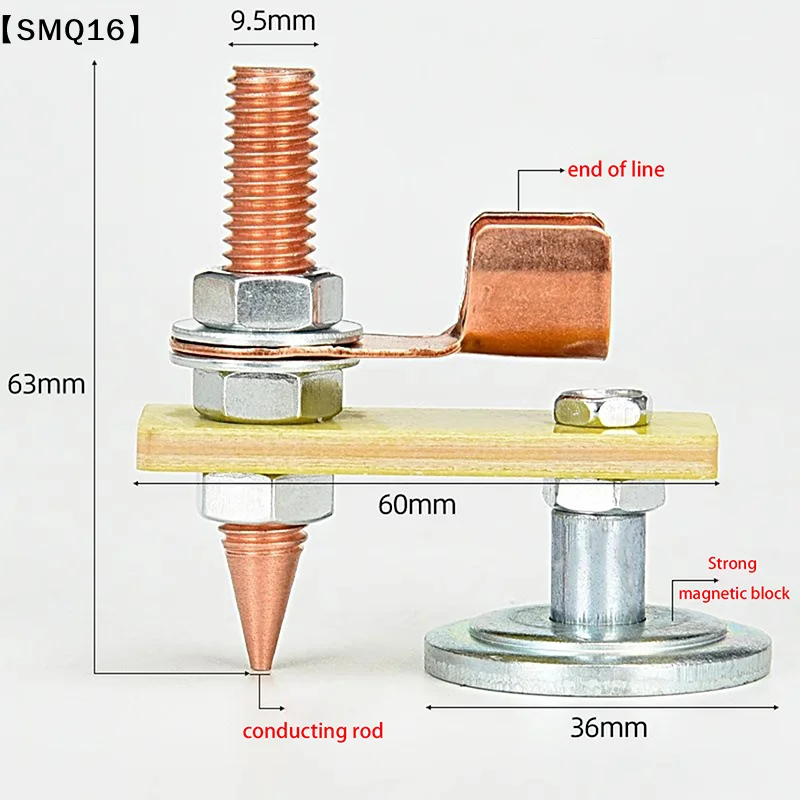 1pc Welding Magnet Head Magnetic Welding Ground Clamp Holder Fixture Strong Welder Sheet Metal Repair Machine Ground Clamp【SMQ】 - view 6