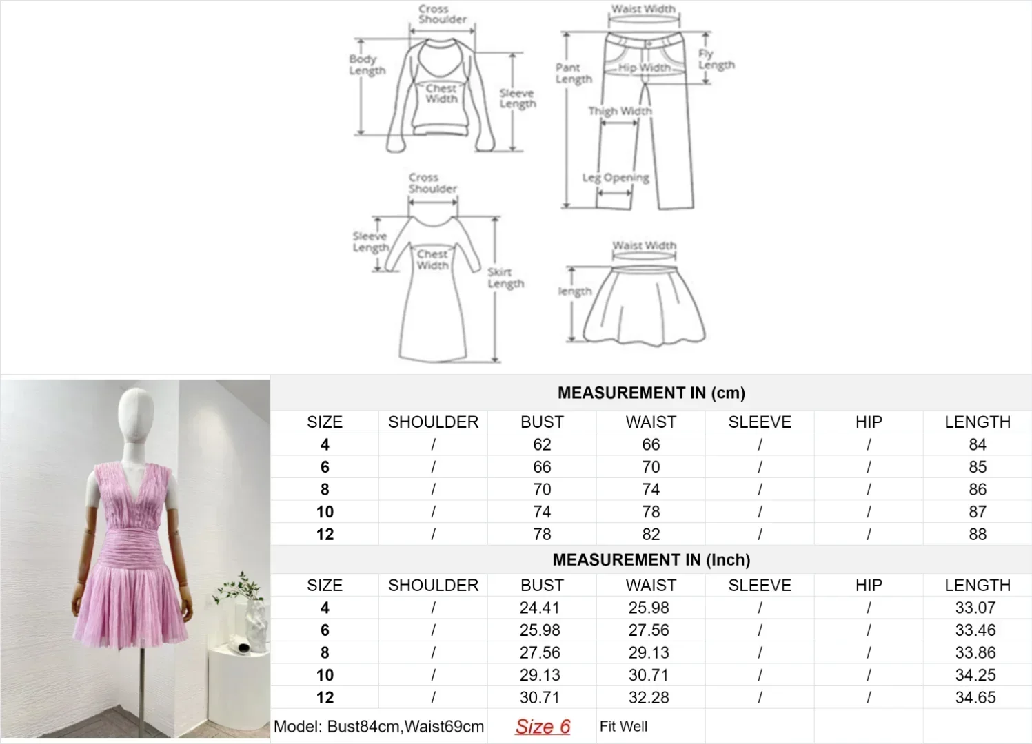 2024 Roze Ruches Plooi Backless Kruis Zelf Vlinderdas V-Hals Plooien Sexy Mouwloze Vrouwen Zoete Mini Jurk