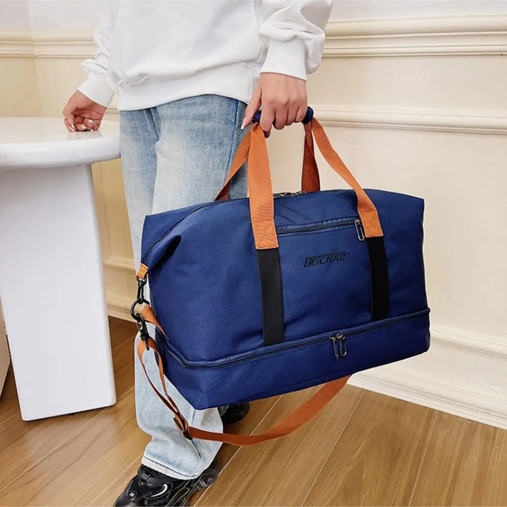 Portable Large Capacity Travel Duffle Bag Waterproof Handheld Travel Luggage Bag Business Trip Sports Messenger Bag Women