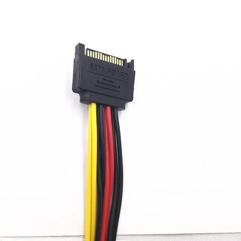 Cable de extensión de 20CM para disco duro SATA II, divisor de 15Pin SATA macho a 2 hembra, 15Pin, de alta calidad Y 1 a 2