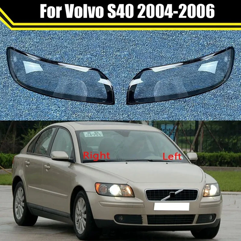 For Volvo S40 S40L 04-06 Transparent Lampshade Head Light Lamp Cover Glasses Lamp Shade Headlight Shell Cover Lens Right Parts