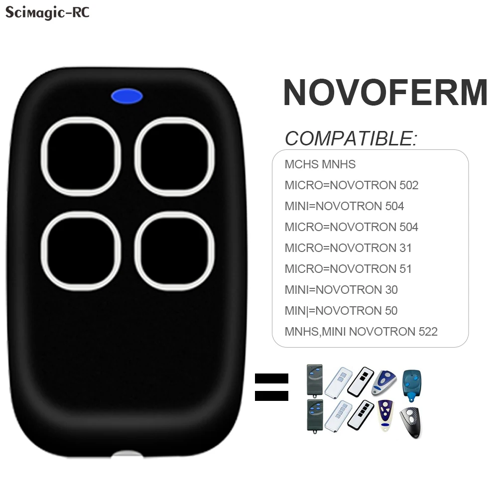 

Garage Remote Control Replacement NOVOFERM NOVOTRON 522 524 502 512 504 MAX43 MNHS433 Gate Door Opener