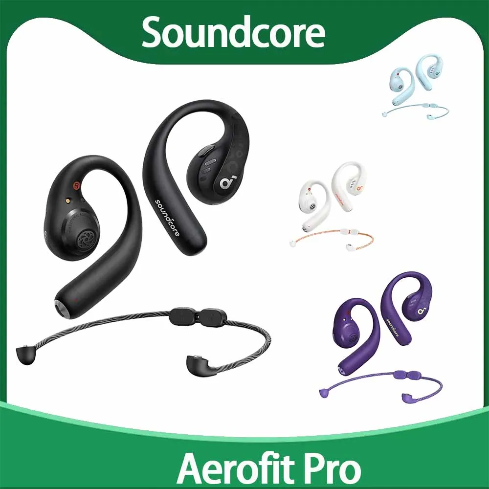 Soundcore by Anker AeroFit Pro Open-Ear Headphones Ultra Comfort Secure Fit Ergonomic Design Rich Sound with LDAC Bluetooth