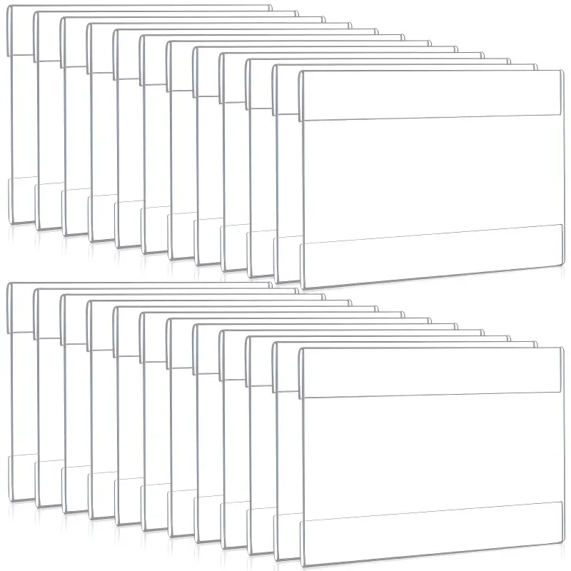 10pcs Acrylic Wall Mounted Display Rack Sign Holder No Drilling Required for Showcasing Document Flyers Posters Store Restaurant
