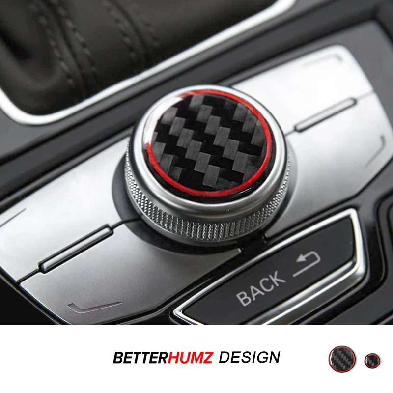 Für Audi A6 C6 2005-2011 Carbon Faser Auto Interior Center Konsole Multimedia Knopf Trim Aufkleber Dekoration Tuning Zubehör