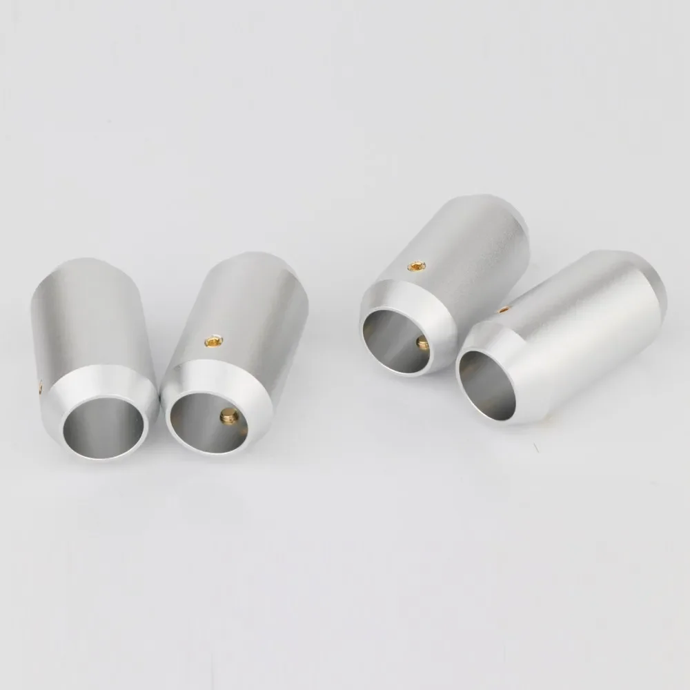 AL1608S/B 4Pcs HIFI Bi-wire Speaker Cable Audio Wire Pant Boot 1 to 2 Y Splitter 16mm*8mm Diameter DIY Audio Speaker Cable