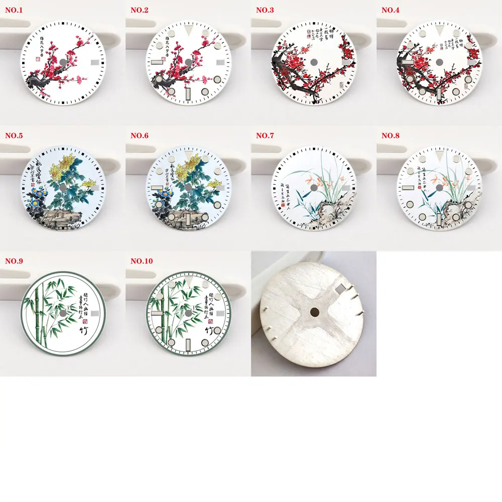 The 28.5mm Dial NH35 Movement Dial Creative Color-Printed Series Dial Is Suitable for NH35/36 Movement Watch Accessories