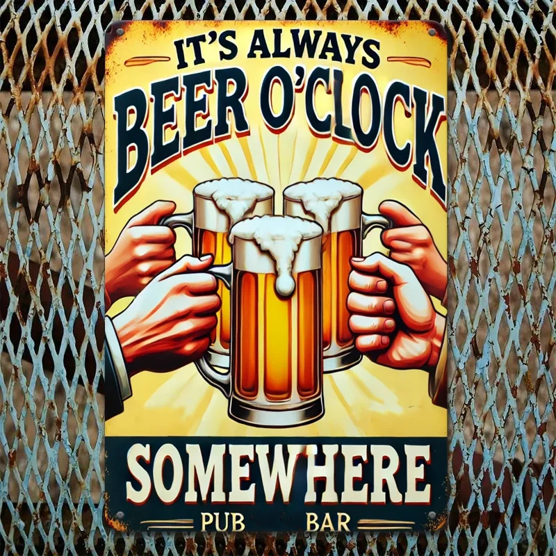 2D Flat - A Classic Metal Sign Measuring 30.48X20.32 Cm That Reads 