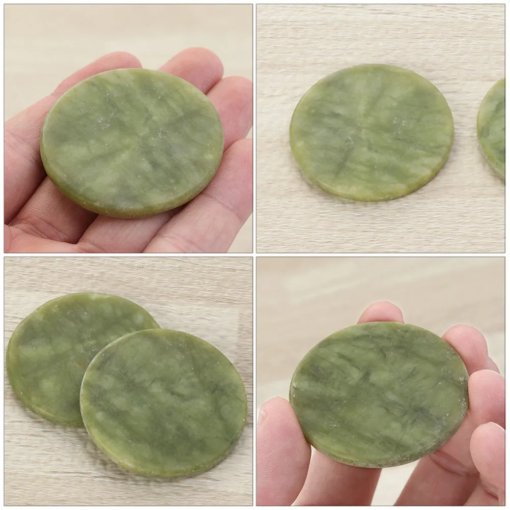 6Pcs Jade Stone extension Glue Pallets Holder Round Pad for Professional Lash Artists Saves Glue Prevents Drying Eyelash