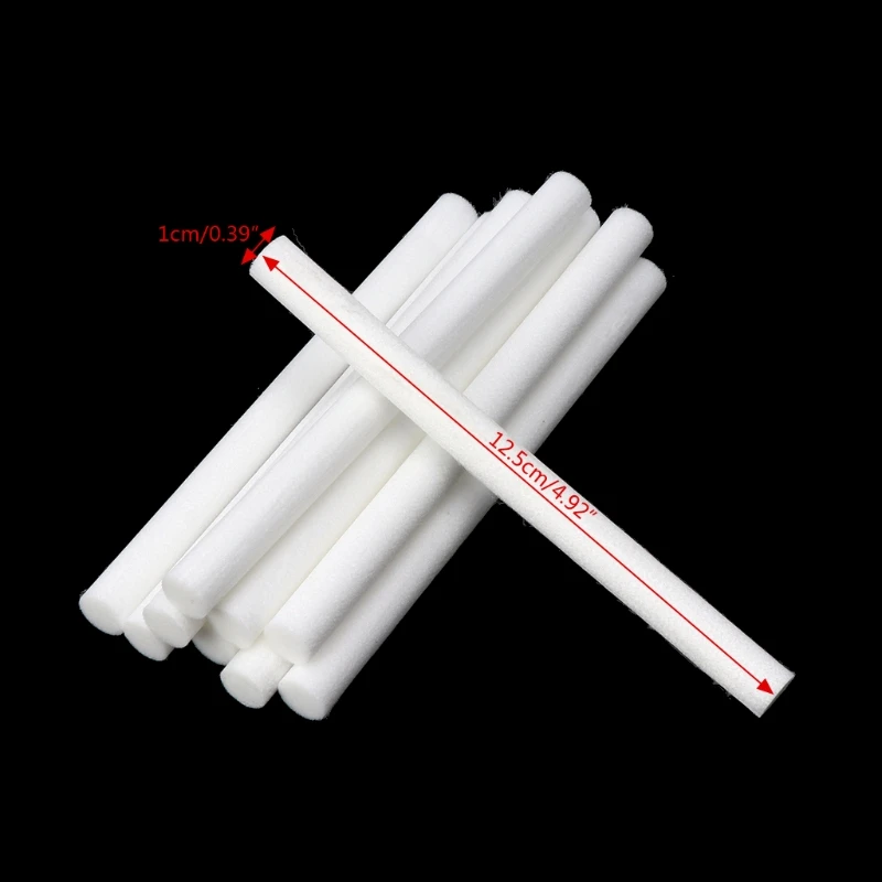 10Pcs 10mmx125mm Humidifiers Filters Cotton Swab for Humidifier Aroma Diffuser