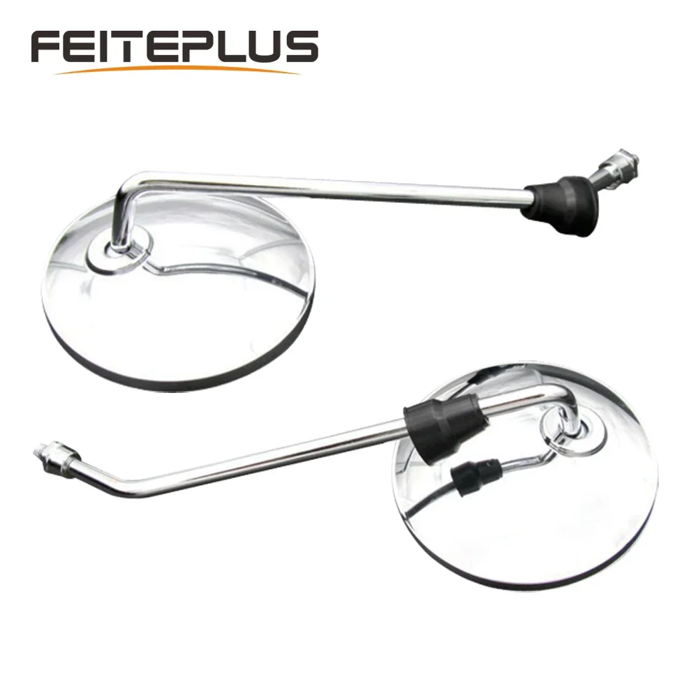 

M8 Универсальные цельнометаллические зеркала заднего вида на руль мотоцикла, левое и правое круглое боковое зеркало для мотоцикла Harley Yamaha