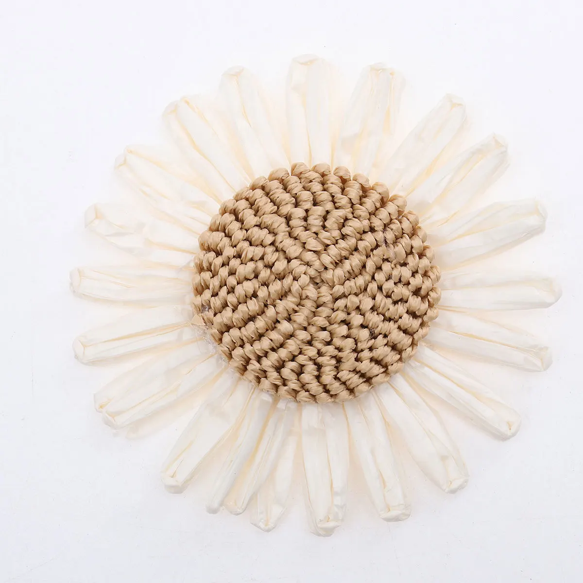 

2pcs Flower Decor Accessory Vintage Diy Shoes Flower Craft Decoration Hat Clothing Buckle Lightweight Patch Beige Light Brown