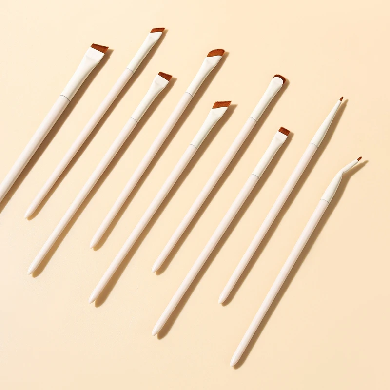 3/7/9pcs White Upgrade Blade Eyeliner Brush Eye Makeup Brushes Set Ultra Thin Fine Angle Flat Eyebrow Precise Detail Brush