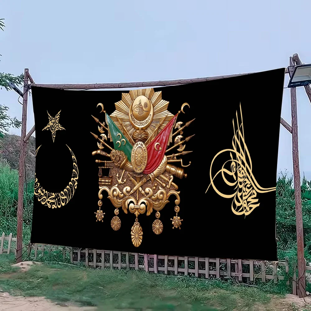 Escudo de armas Imperio otomano Sultán Abdulhamid Abdul Actividades al aire libre y decoraciones de fondo al aire libre Banderas y pancartas