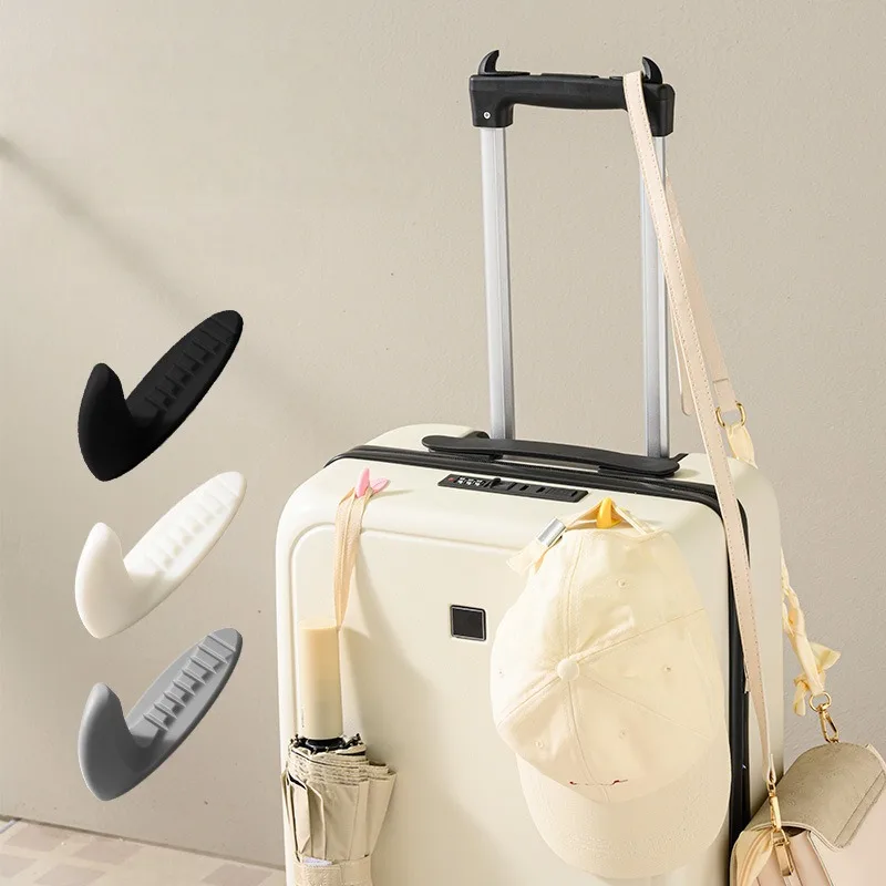 2/12 قطعة مقبض حقيبة هوك شماعات الأمتعة ملصق قوي لاصق لتعليق مفتاح حامل السنانير في الهواء الطلق المحمولة DIY التبعي