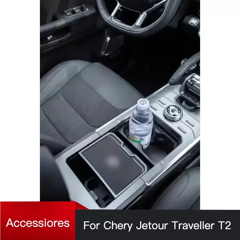 

For cherryJETOUR Traveler T2 Car Door Slot Pad Water Coaster Modified Leather Storage Tank Protective Pad Car Interior Parts