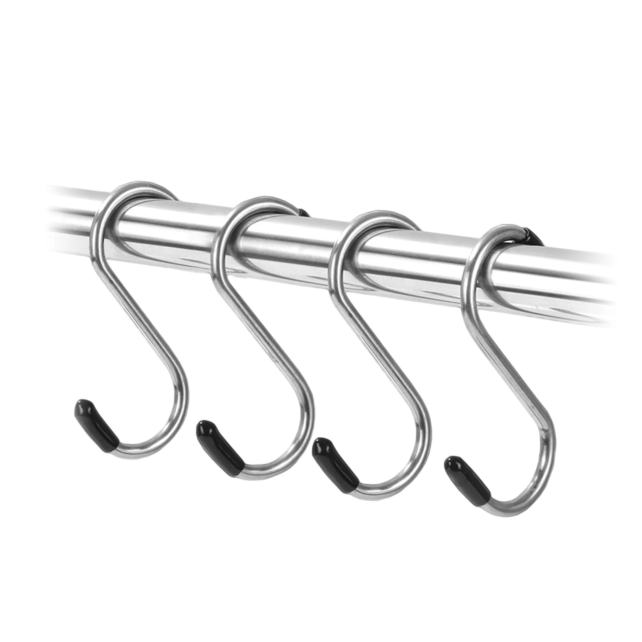 

4pcs/pack Stainless Steel S Shaped Hook Storage Holders Organizer for Kitchen Spoon Pan Pot Clothes Bag