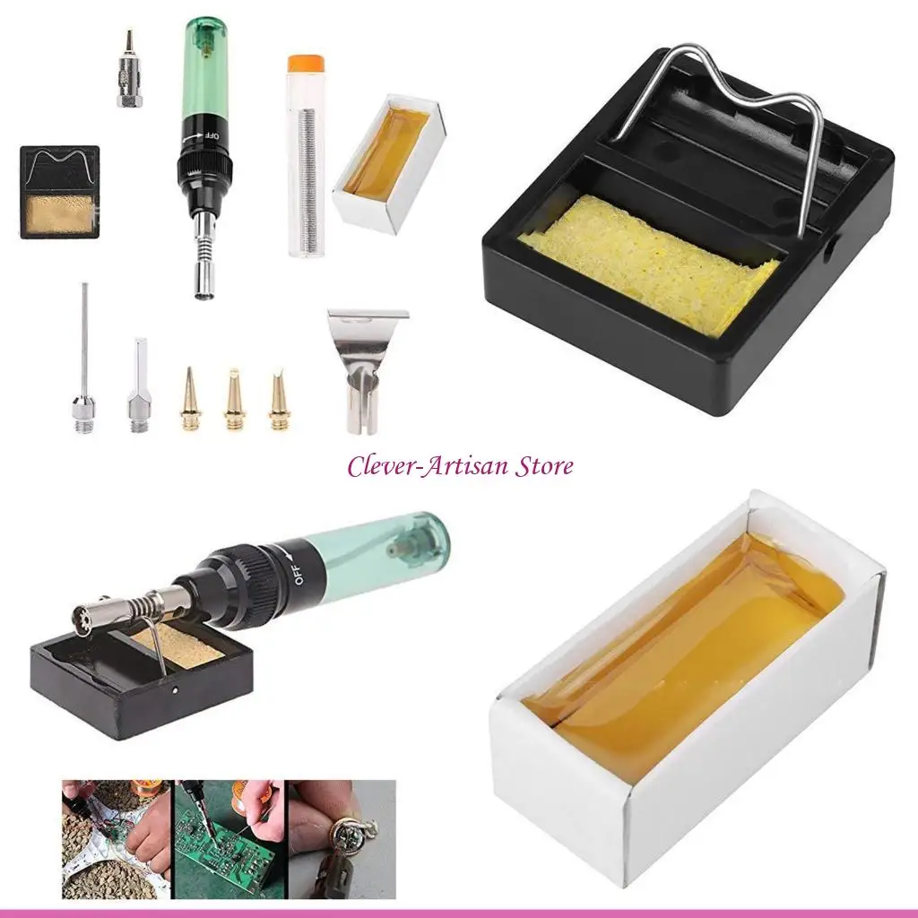 

E06B Green Handskit Gas Electric Soldering Iron Triad Portable Tin Gas Welder Wireless Electric Soldering Iron Welding Tool
