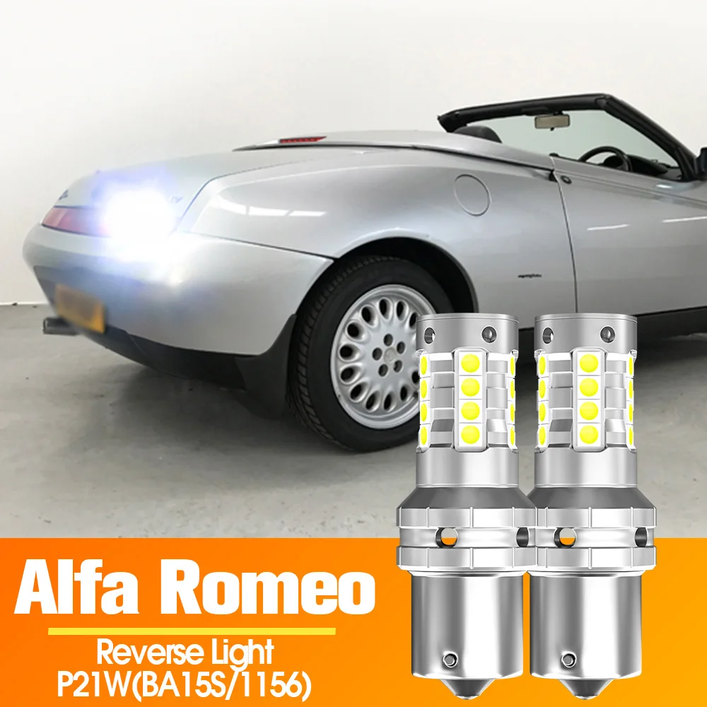 2pcs LED Reverse Light Blub Backup Lamp Canbus P21W BA15S For Alfa Romeo Giulietta 145 146 147 156 166 159 GTV Spider Brera Mito