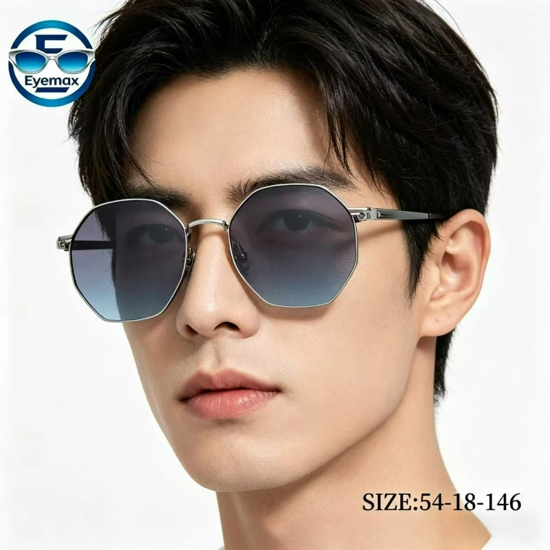 

New Fashion Octagonal Sunglasses Men Women Gradient Lens Metal Frame UV400 Protection Retro Polygon Sunglasses Driving Eyewear