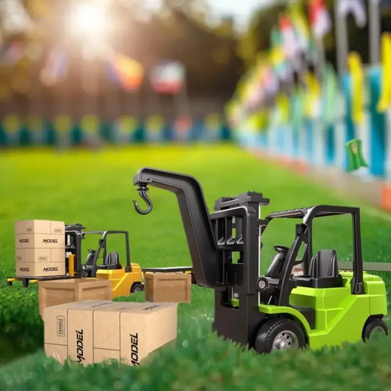 True-to-Scale 1/64 Alloy RC Forklift with Effective Lift-Down-Rotate Functionality and 2.4GHz Remote Control