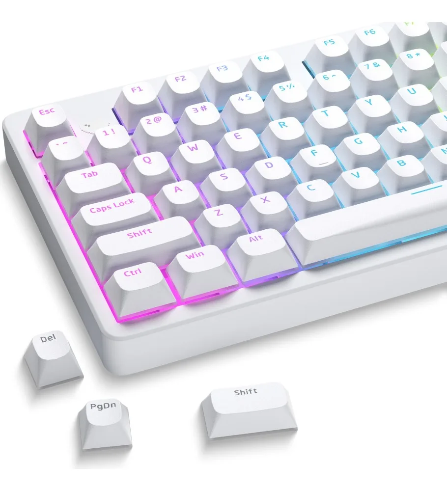High pudding keycaps with engraved edges and light transmission 118 keys are suitable for customized 60-108 mechanical keyboards