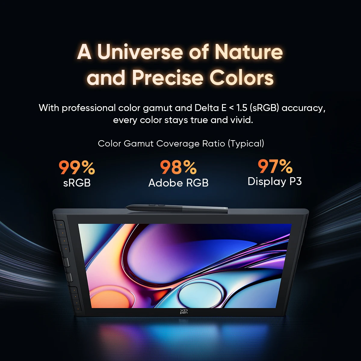 XPPen Artist 16 (Gen 3) 15,4-Zoll Tragbares Zeichendisplay mit 8 Schnelltasten 2 Drehreglern X4 Smart Chip Stylus für Windows Mac Android – Detail 9
