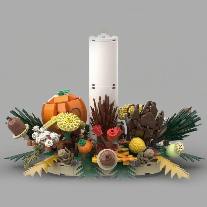

456pcs MOC Autumn Table Decoration Seasonal Building Blocks Christmas Gift Exclusive DIY Gift Project Kit Ideal for Adult Builde