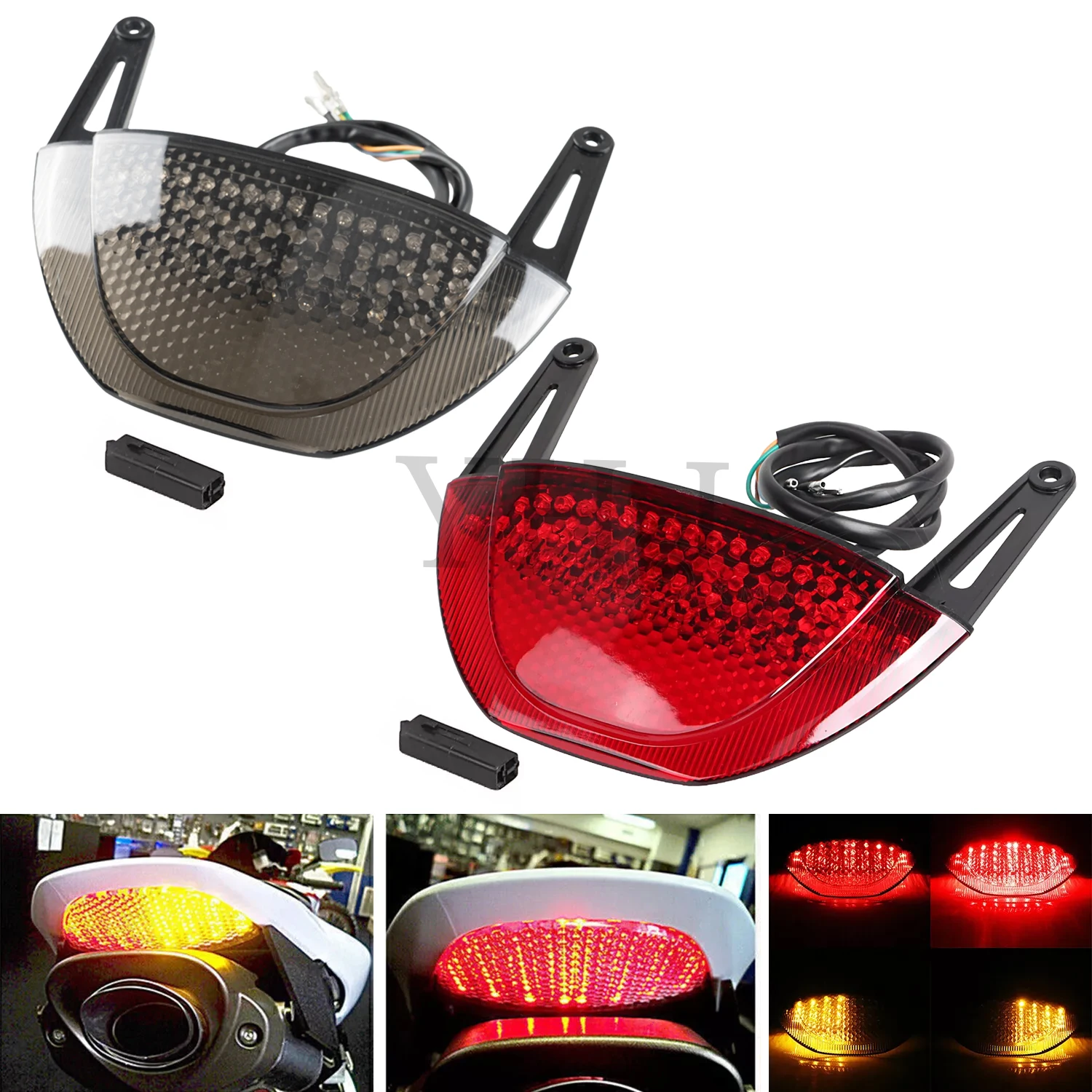 

For Honda CBR600RR CBR 600 RR 2007-2012 Motorcycle LED Rear Taillight Integrated Brake Turn Signal Lamp Smoke/Red