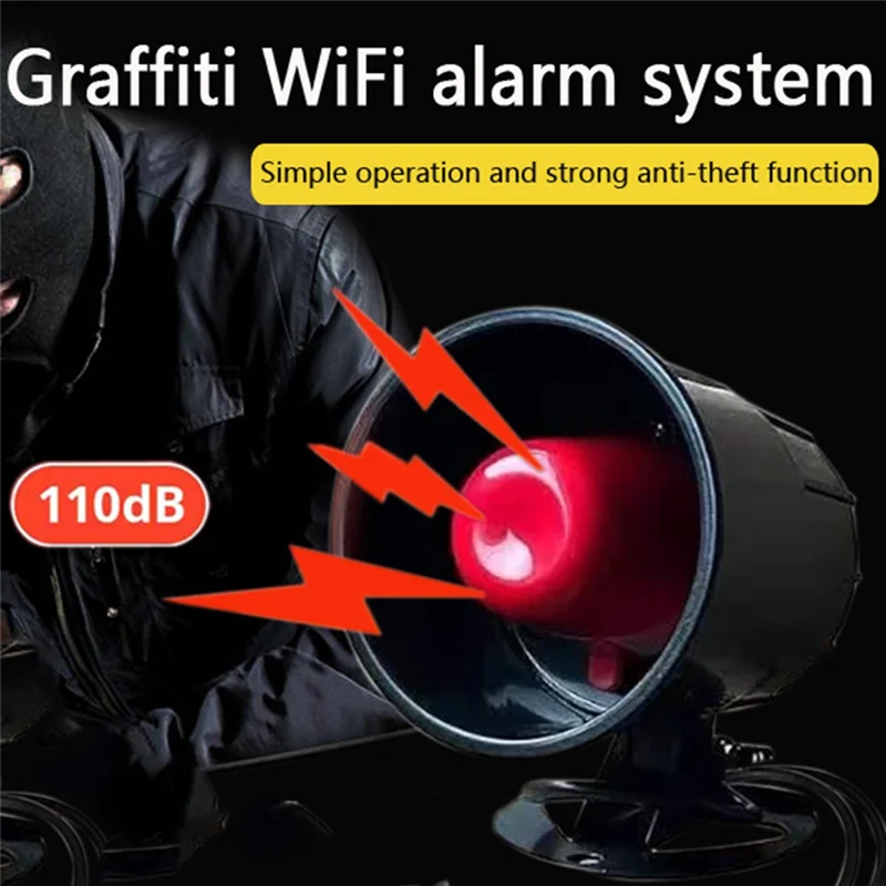 B04C-Smart Home Security System WIFI 433Mhz Wireless Alarm Siren Easy Installation Ideal For Home And Office Safety