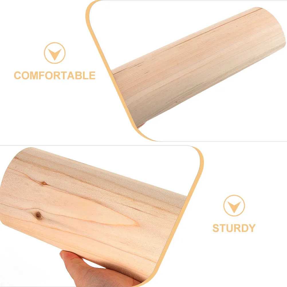 

Solid Wood Neck Sweat Steam Cervical Pillow For Neck Pain Lumbar Support Sauna Room Use Carved Wooden Bath Pillow Daily Use