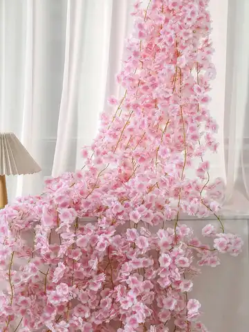 1/2/5pcs 6.9ft Cherry Blossom Vines: Wedding Home Boho Decor Gifts