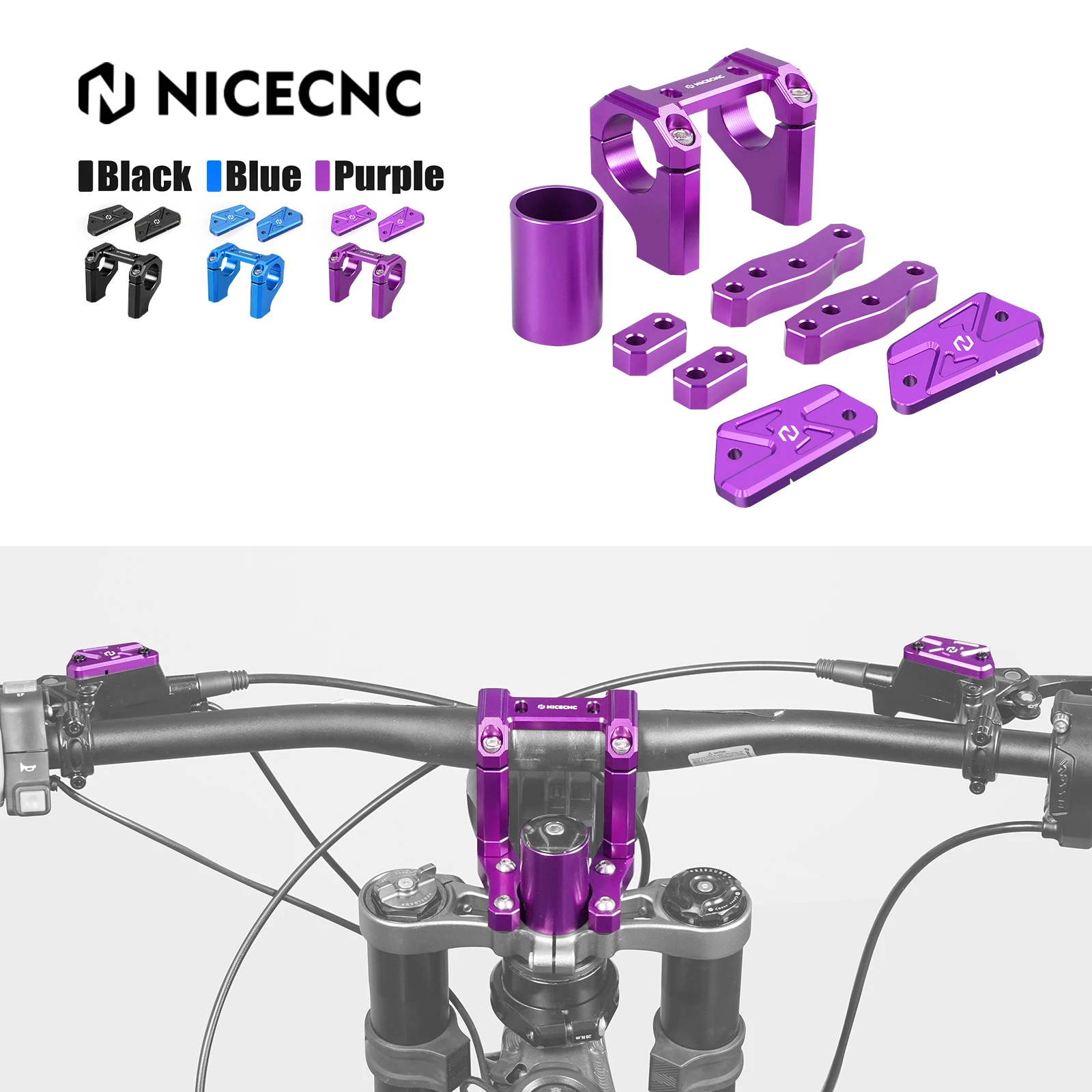 

For Surron light bee X 20/30MM Rise Handlebar Riser Mount Brake Reservoir Cover For Sur-ron light bee S L1E For Segway X160 X260