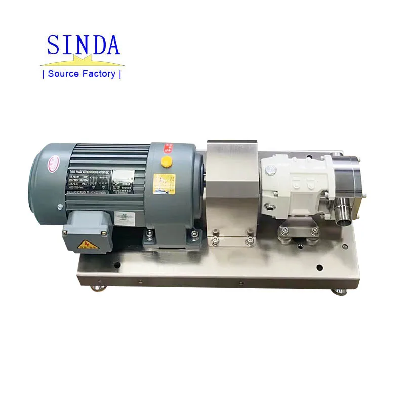 Stainless Steel Sanitary Lobe Beer Pump Rotary Lobe Pump Sanitary Food Grade For Hote Cheese Chocolate Meat