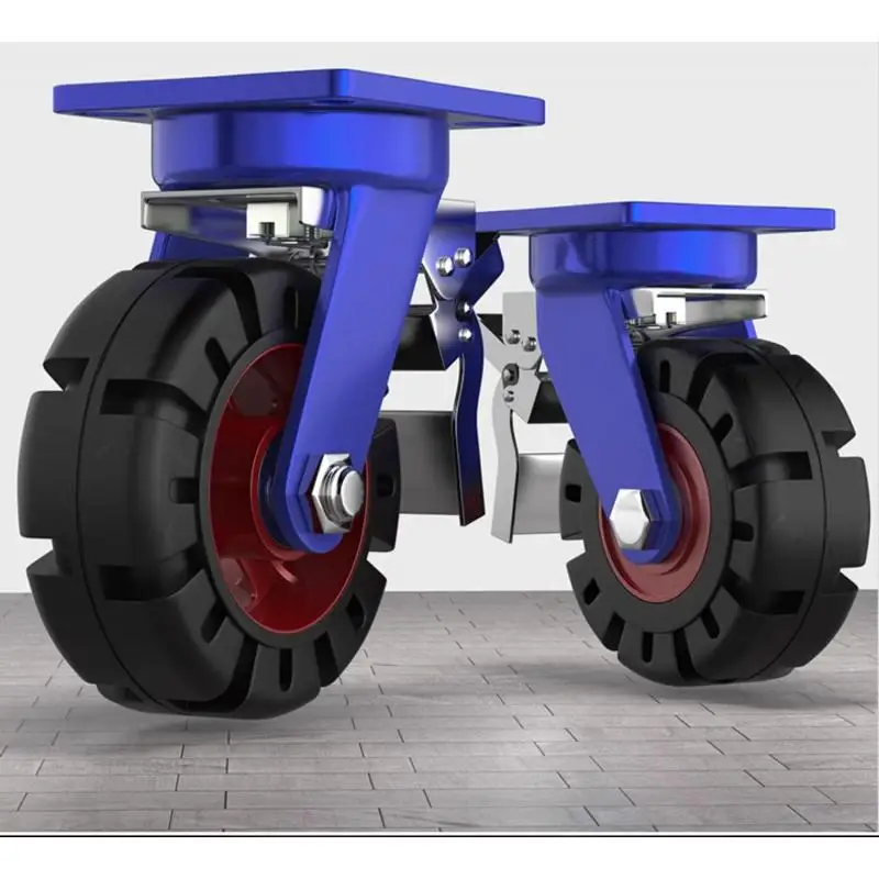 

1pcs-10 inch Super Heavy-duty Universal Wheel/thickened Bracket Iron Core Rubber Silent Wheel/heavy-duty Industrial Cart Wheel