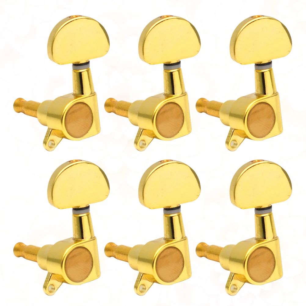 

6Pcs Tuning Pegs for Electric Guitar Golden Finish Heavy Duty Machine Heads Replacement Pegs for Acoustic Guitar Improved Sound