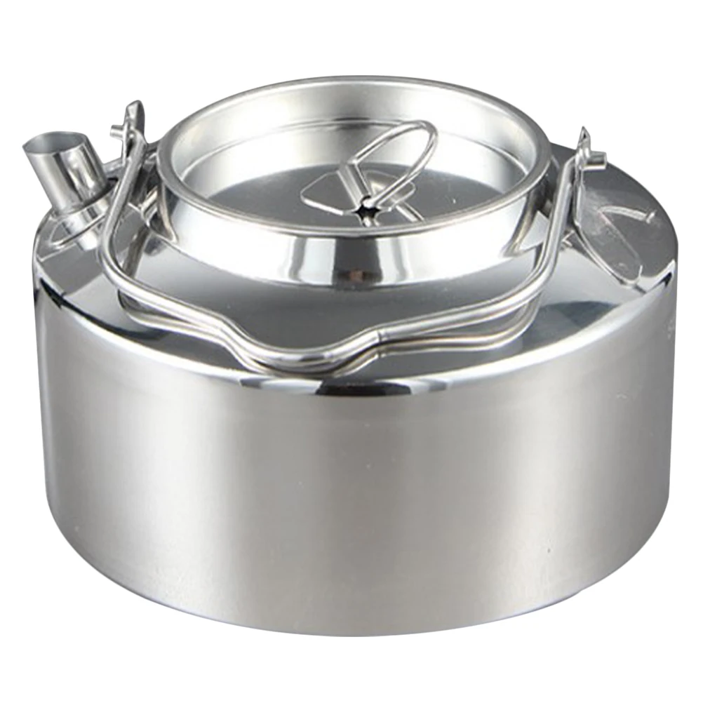 

Stainless Steel Kettle Camping Pot Outdoor Cookware Multifunction Water Picnic Boiler Tea Travel Vessel boil soup noodles hiking