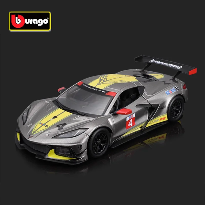 1:24 2020 Chevrolet Corvette C8 R Alloy Sports Car Model Diecasts Metal Racing Vehicles Car Model Simulation Childrens Toys Gift